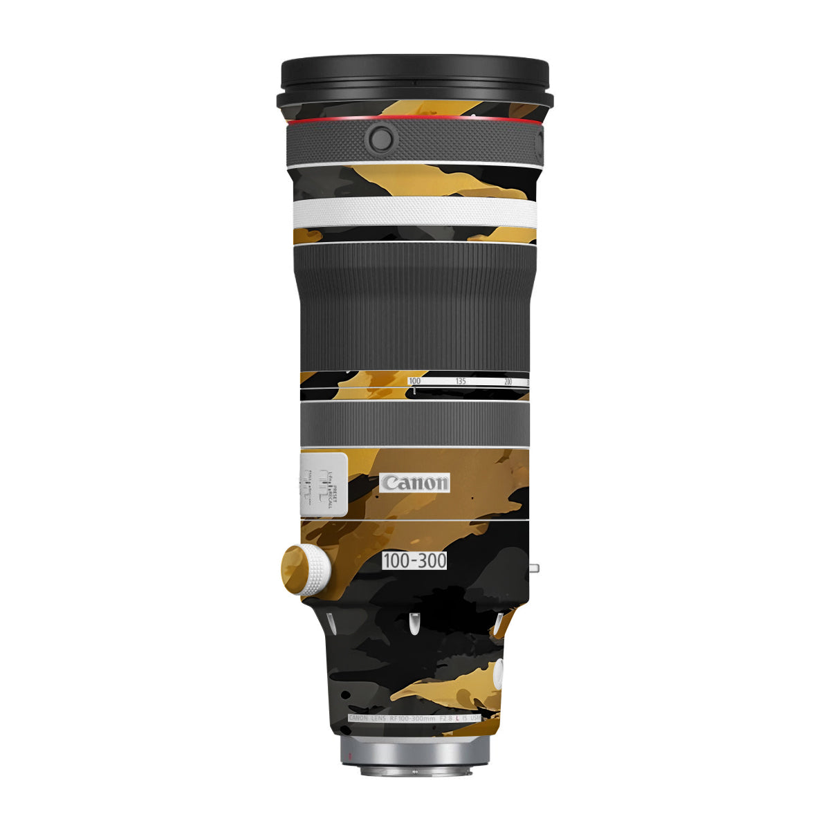 Camo Tiger Blend Canon RF 100-300mm F/2.8 L IS USM Camera Lens Skin