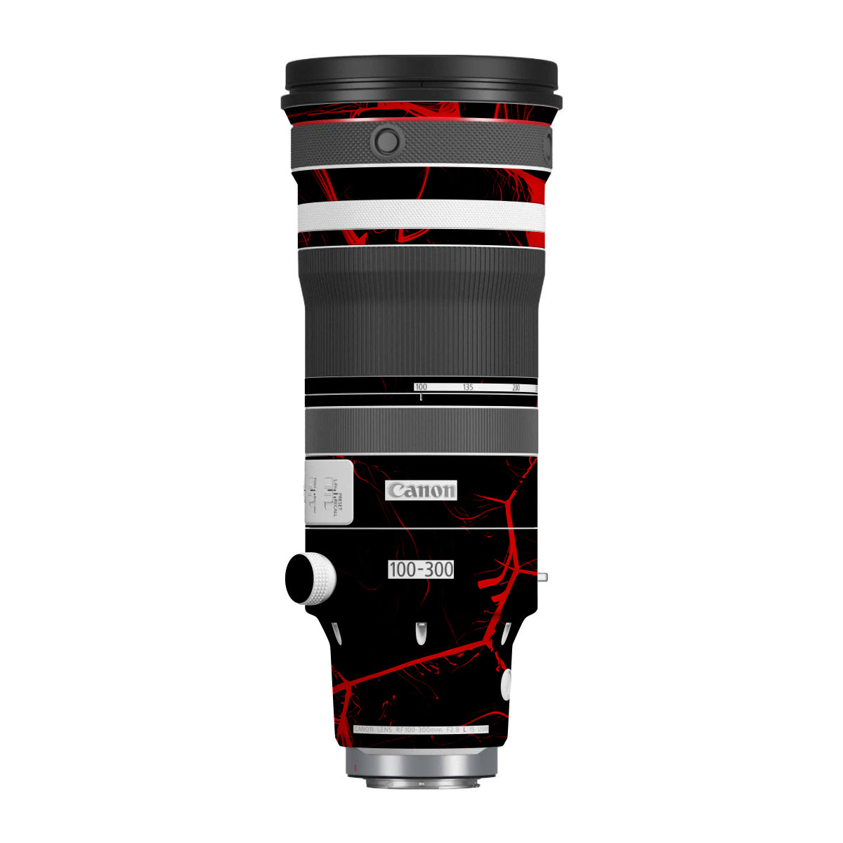 Red Neural Grid Canon RF 100-300mm F/2.8 L IS USM Camera Lens Skin