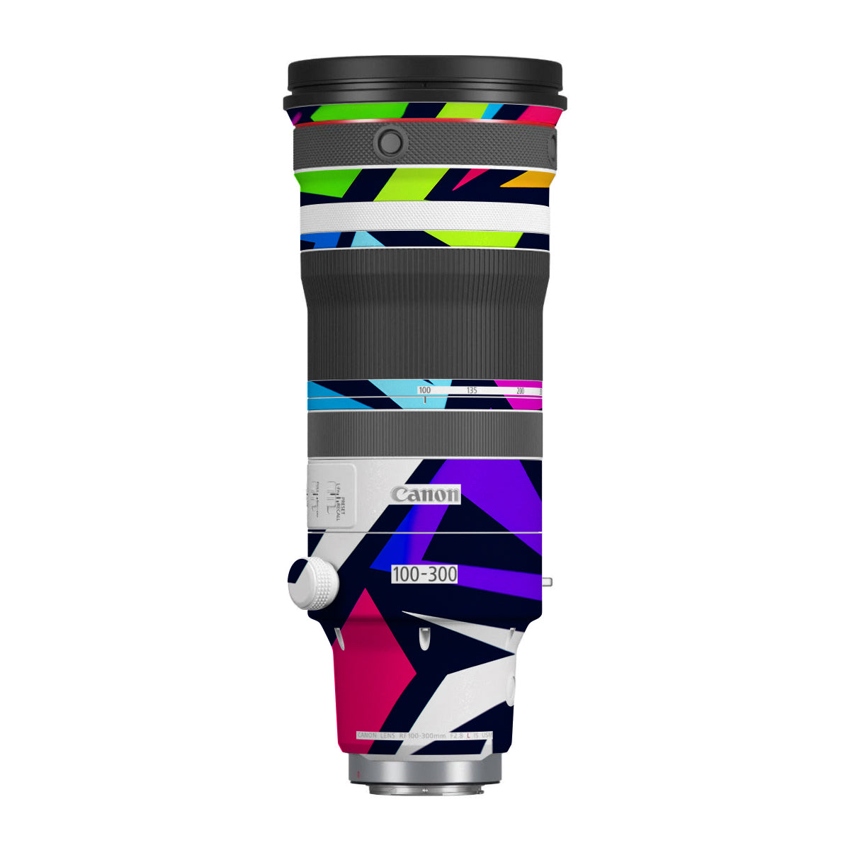 Bold Geometric Pop Canon RF 100-300mm F/2.8 L IS USM Camera Lens Skin