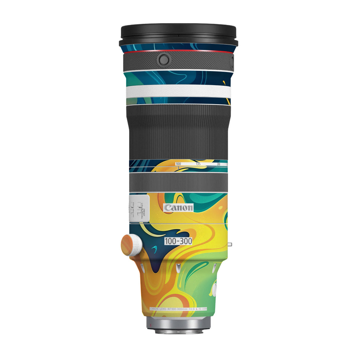 Rainbow Liquid Fusion Canon RF 100-300mm F/2.8 L IS USM Camera Lens Skin