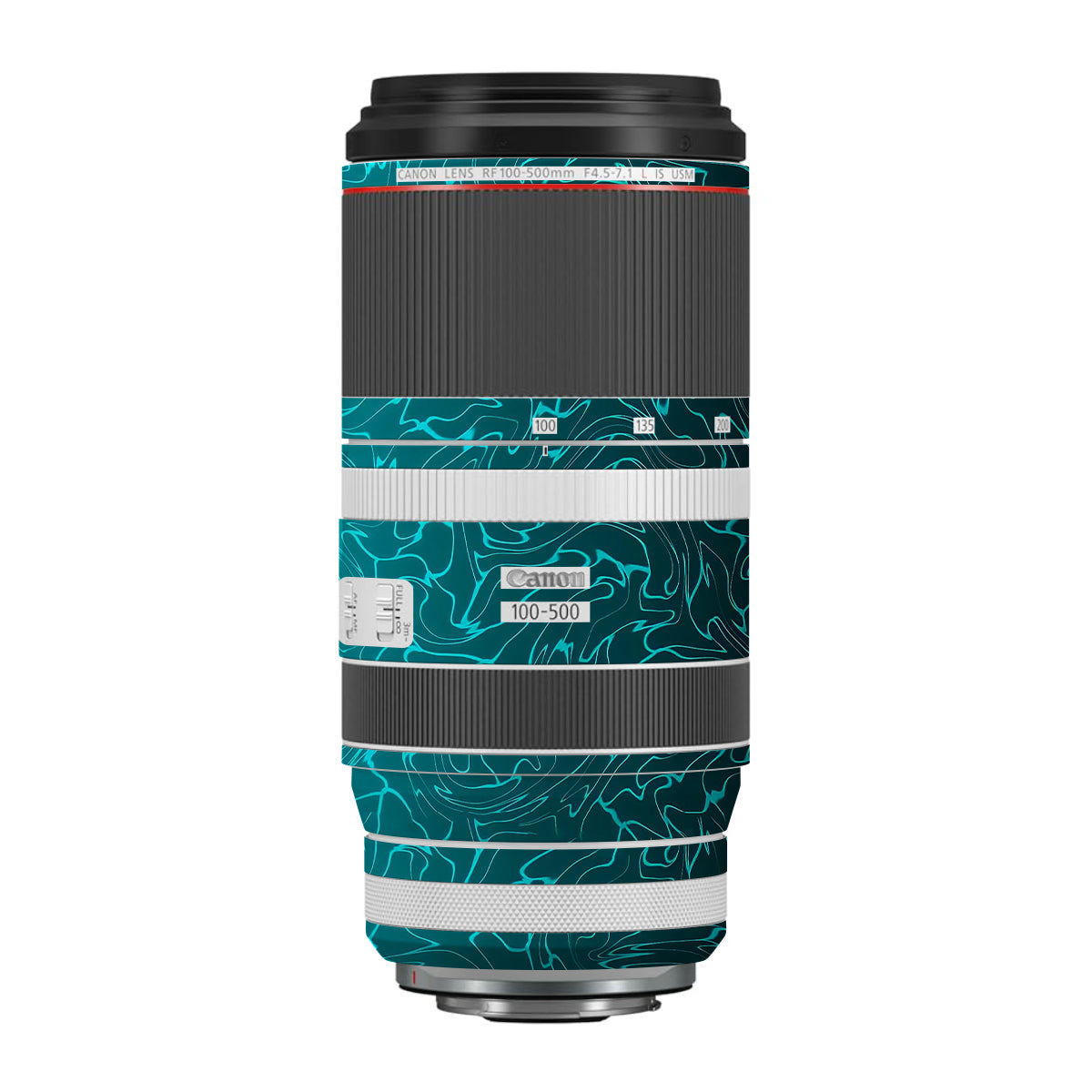 Cyan Blue to Black Gradient Canon RF 100-500mm F4.5-7.1 L IS USM Camera Lens Skin