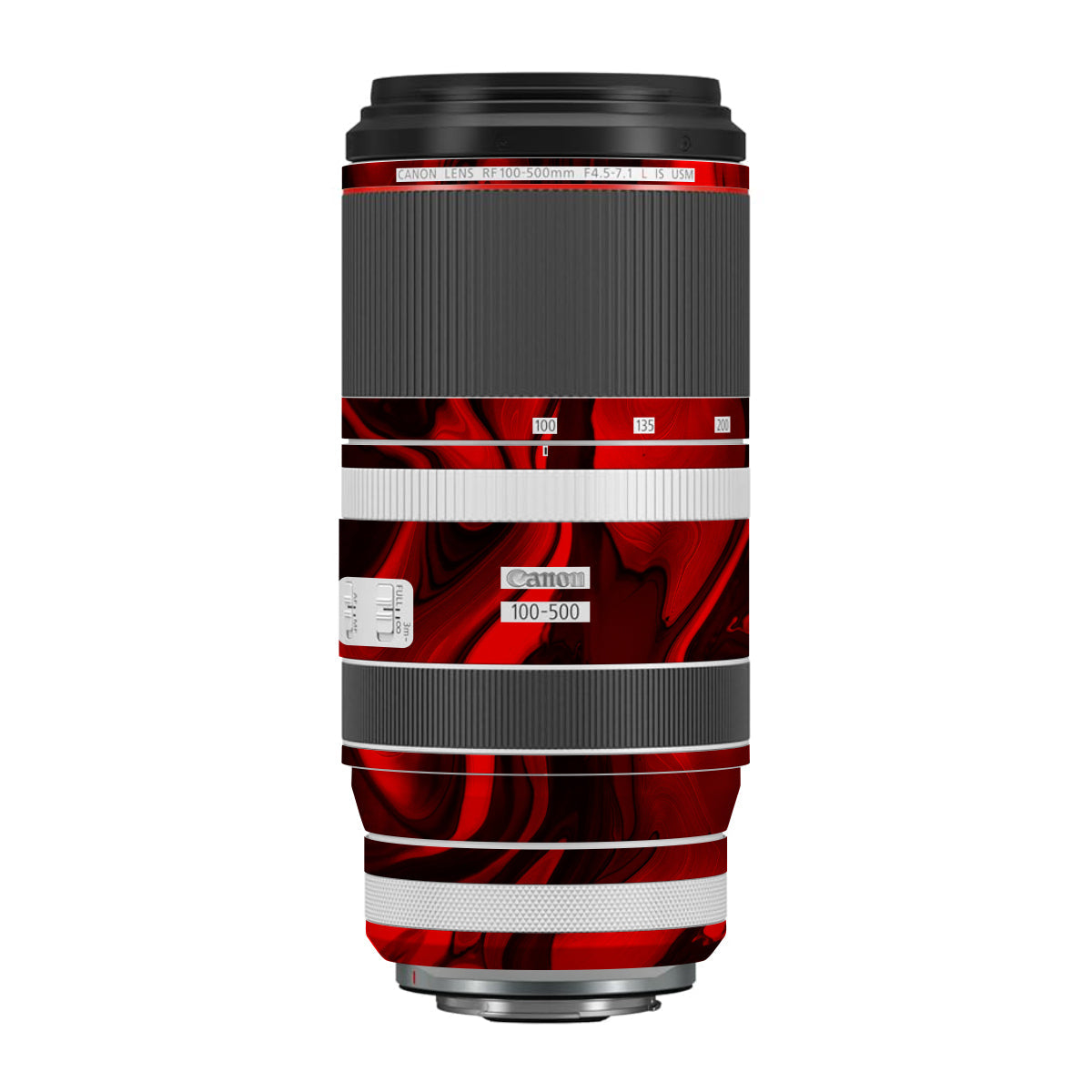 Red Lava Flow Canon RF 100-500mm F4.5-7.1 L IS USM Camera Lens Skin