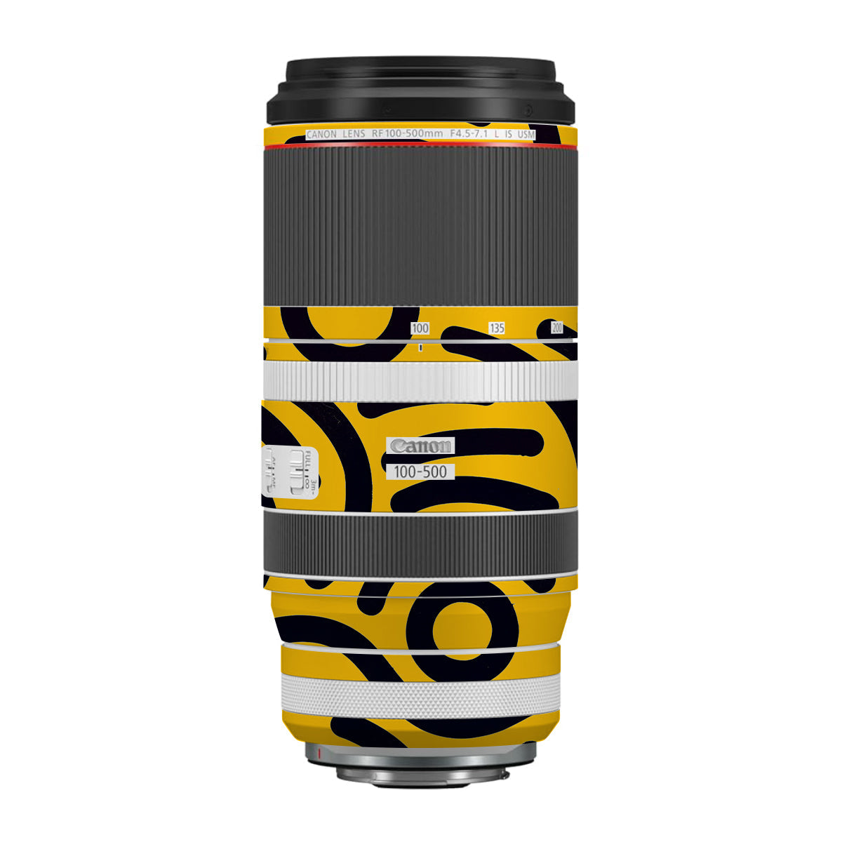 Minimal Yellow Wave Canon RF 100-500mm F4.5-7.1 L IS USM Camera Lens Skin