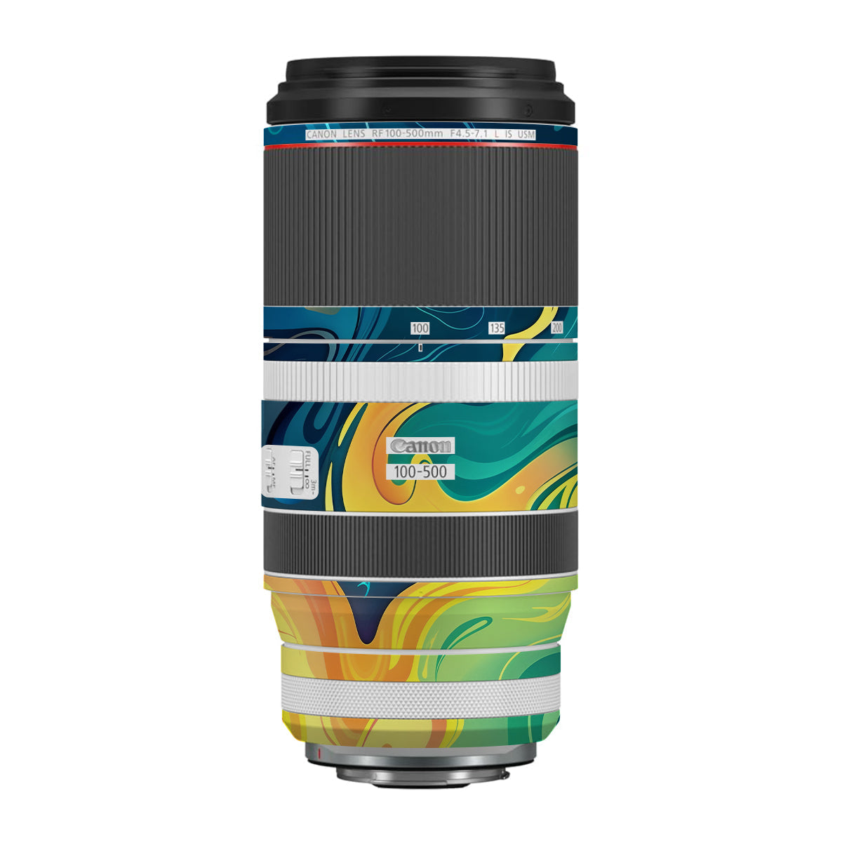 Rainbow Liquid Fusion Canon RF 100-500mm F4.5-7.1 L IS USM Camera Lens Skin