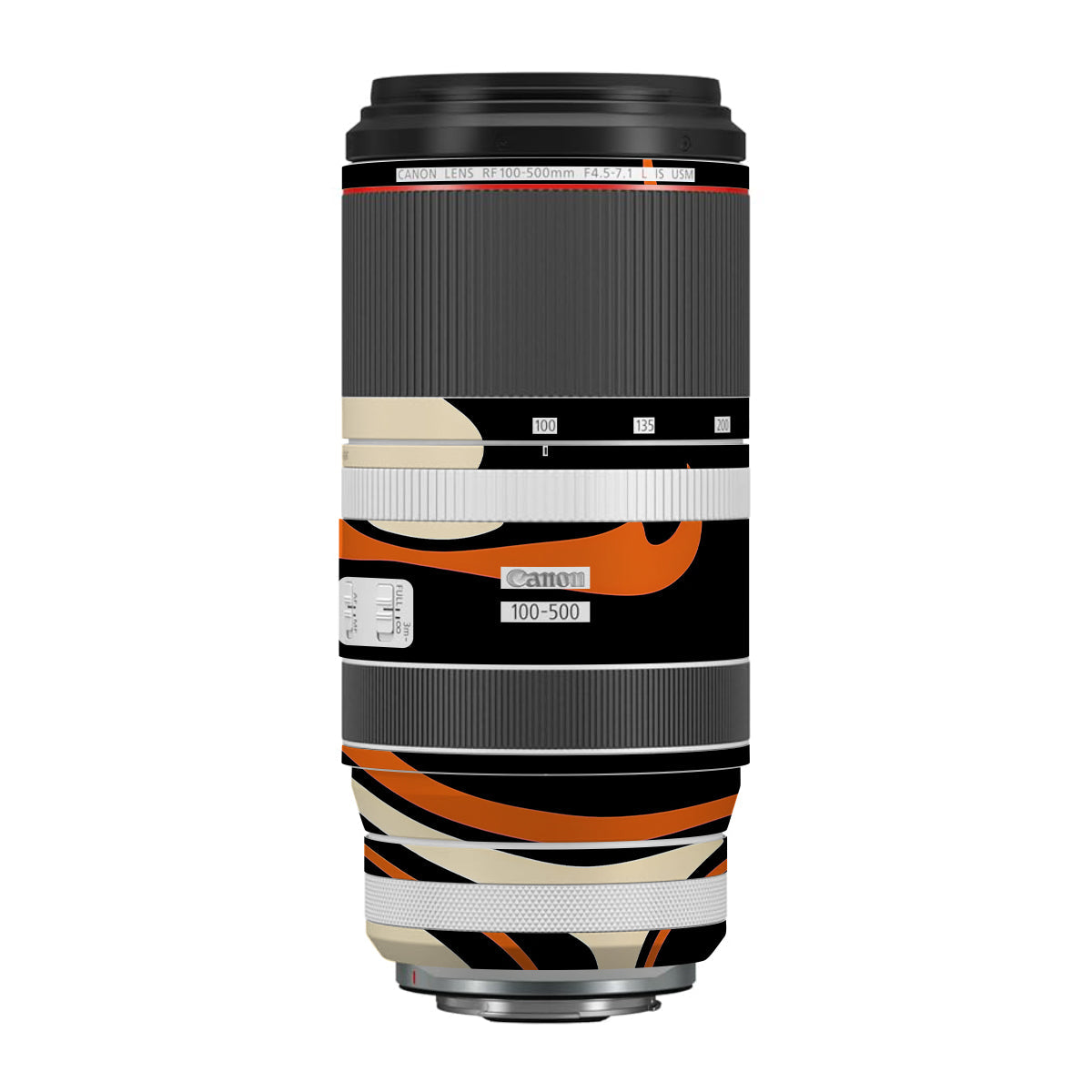 Mid-Century Abstract Swirl Canon RF 100-500mm F4.5-7.1 L IS USM Camera Lens Skin