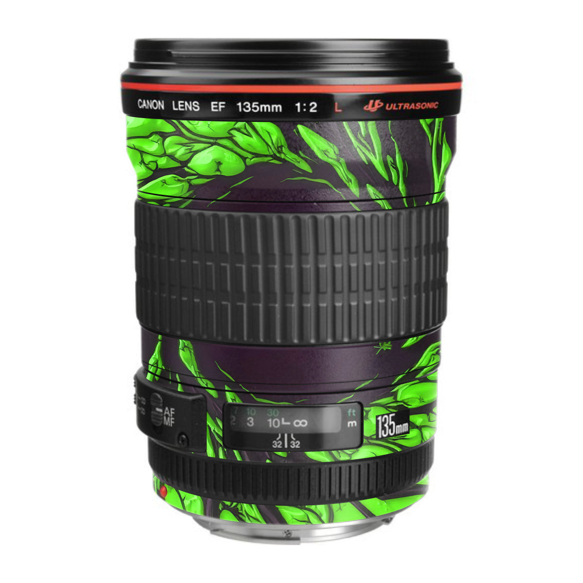 Venom Green Canon EF 135mm F/2L USM Camera Lens Skin