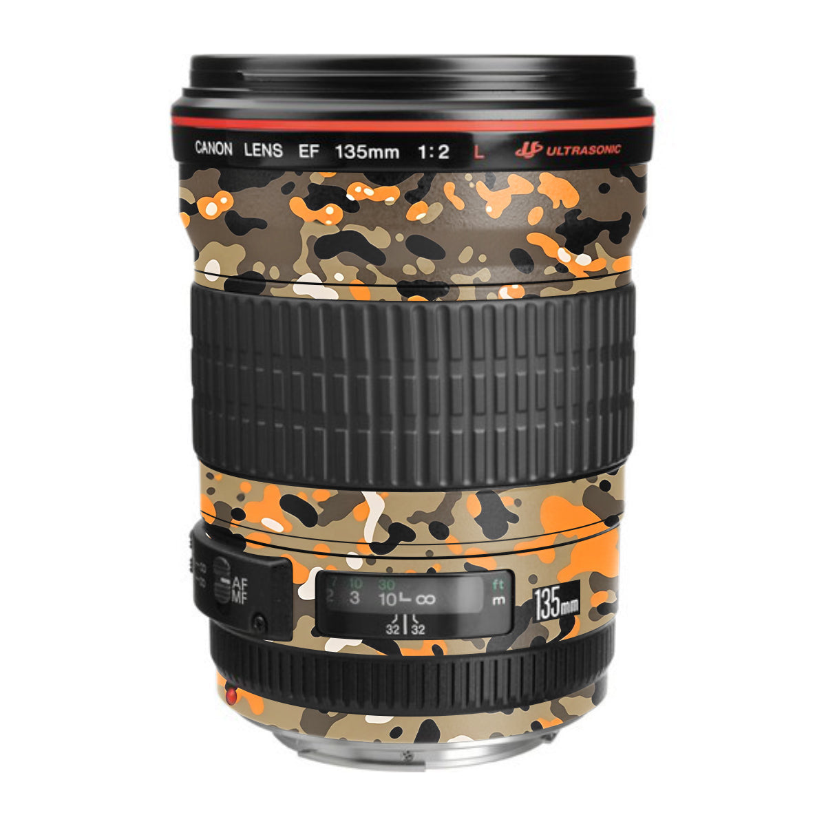 Orange Brown Spot Canon EF 135mm F/2L USM Camera Lens Skin