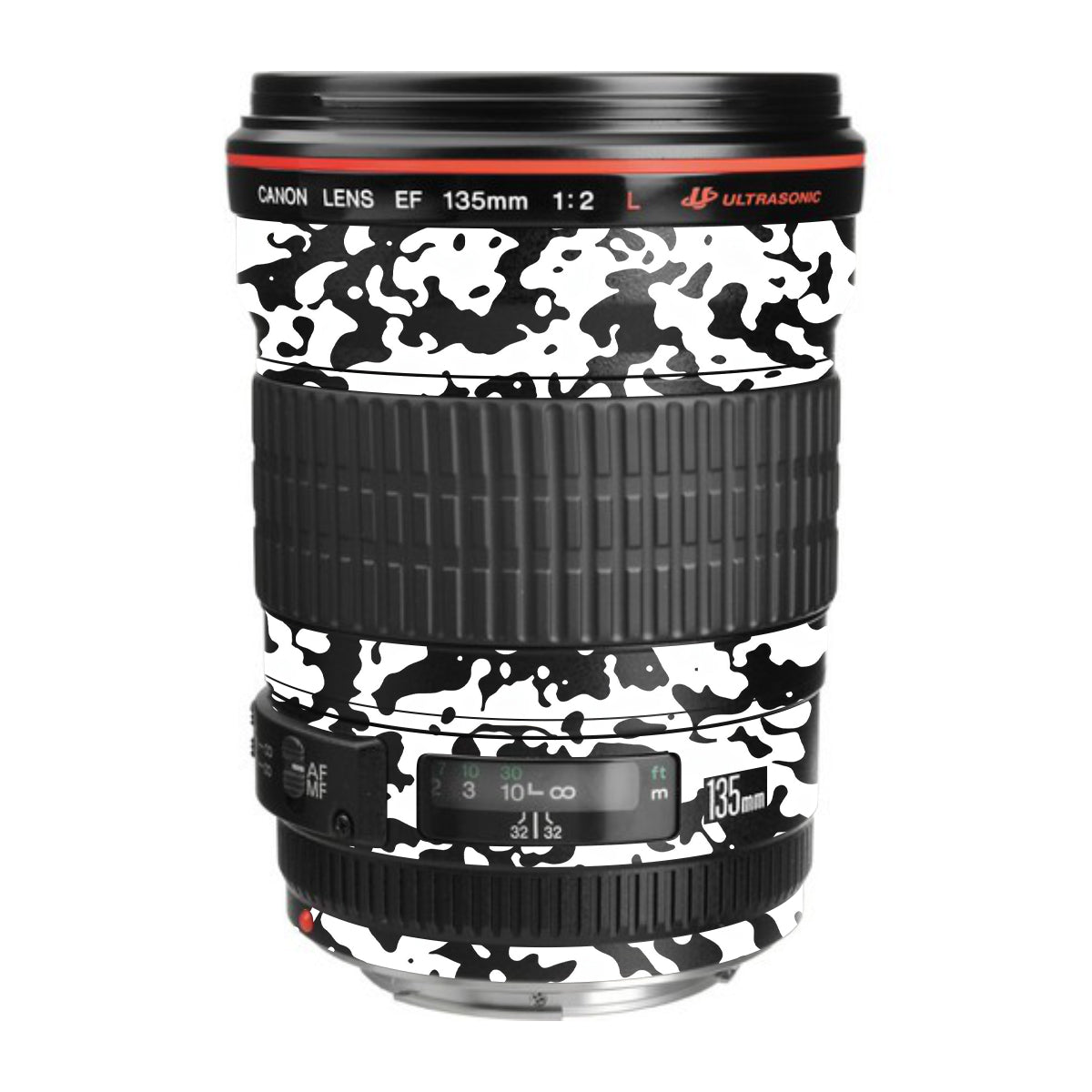 Snow Camo Canon EF 135mm F/2L USM Camera Lens Skin