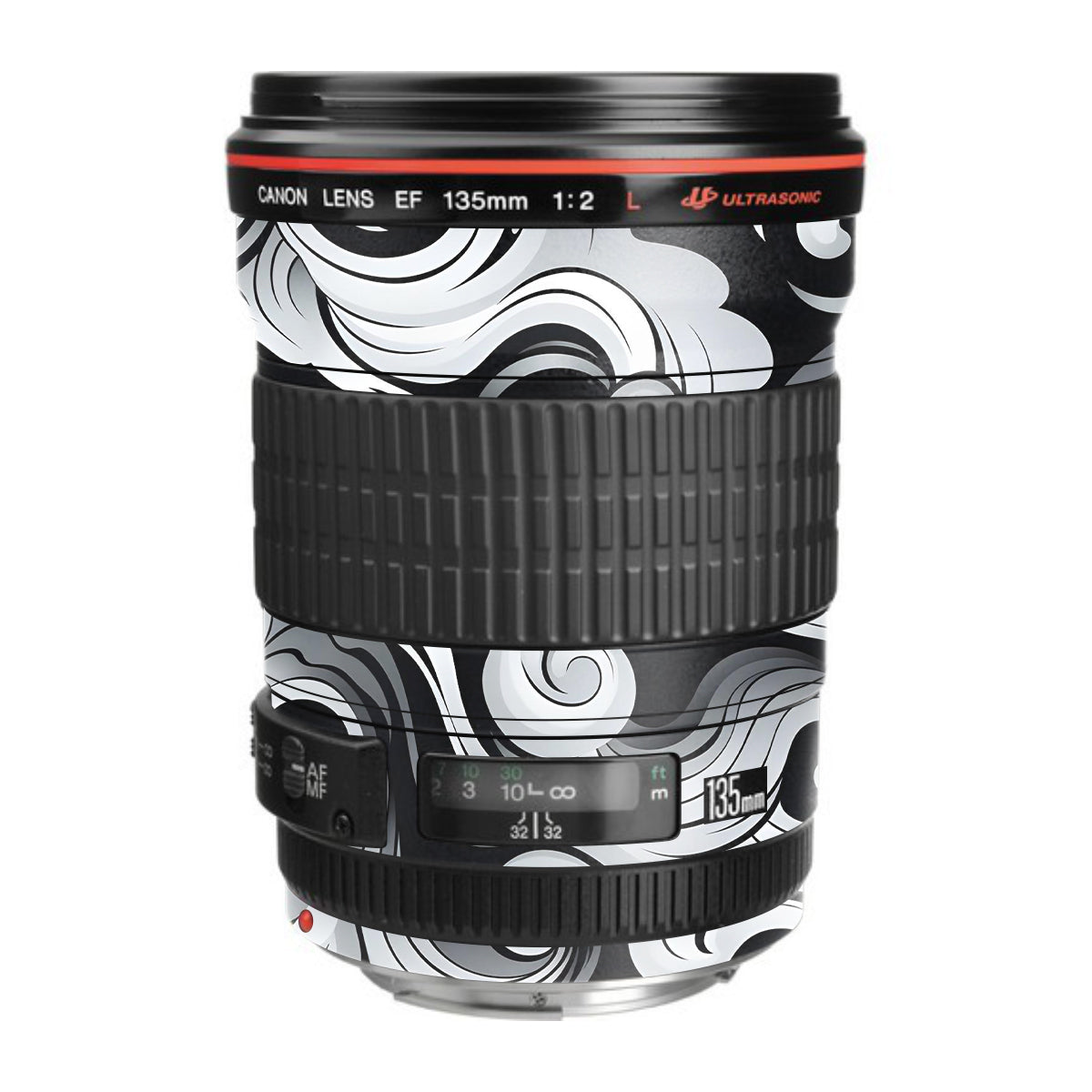 Smoke Swirl Canon EF 135mm F/2L USM Camera Lens Skin