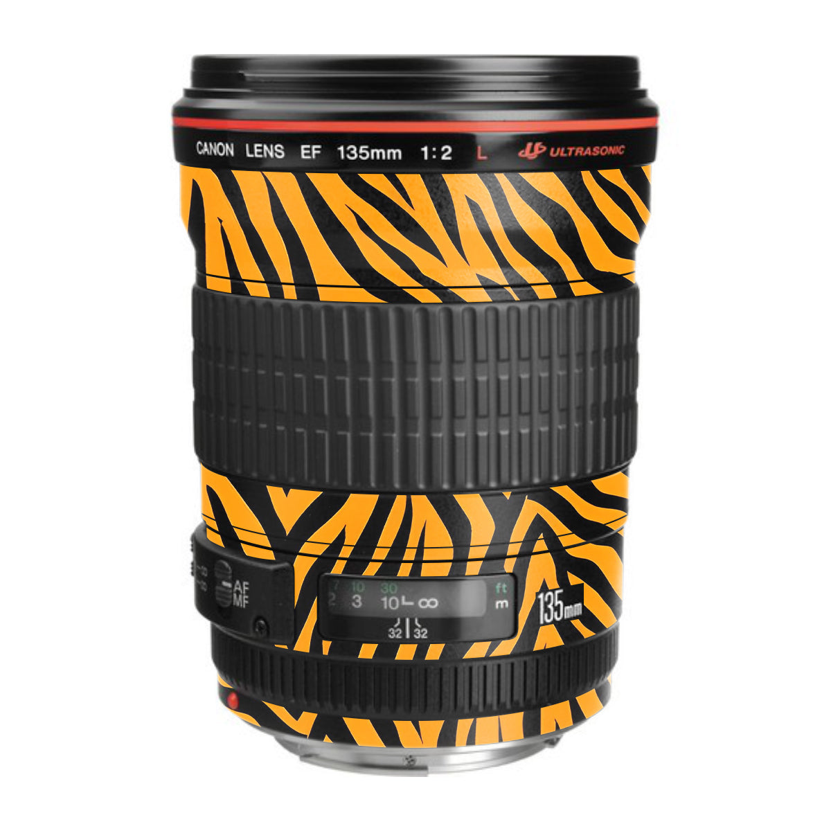 Zebra Gold Pattern Canon EF 135mm F/2L USM Camera Lens Skin