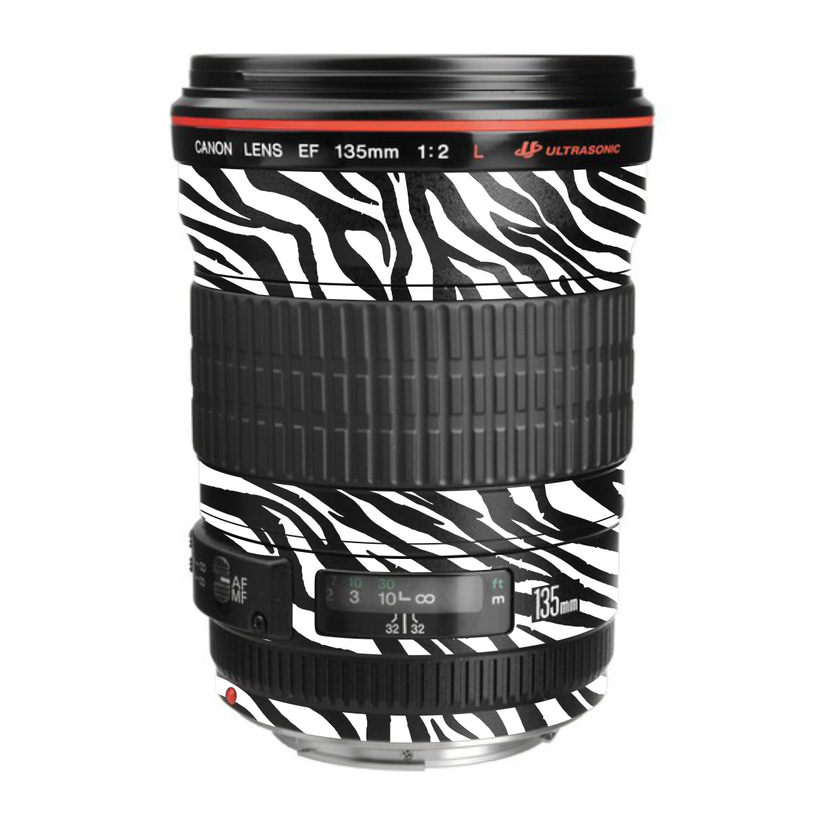 Classic Zebra Stripes Canon EF 135mm F/2L USM Camera Lens Skin