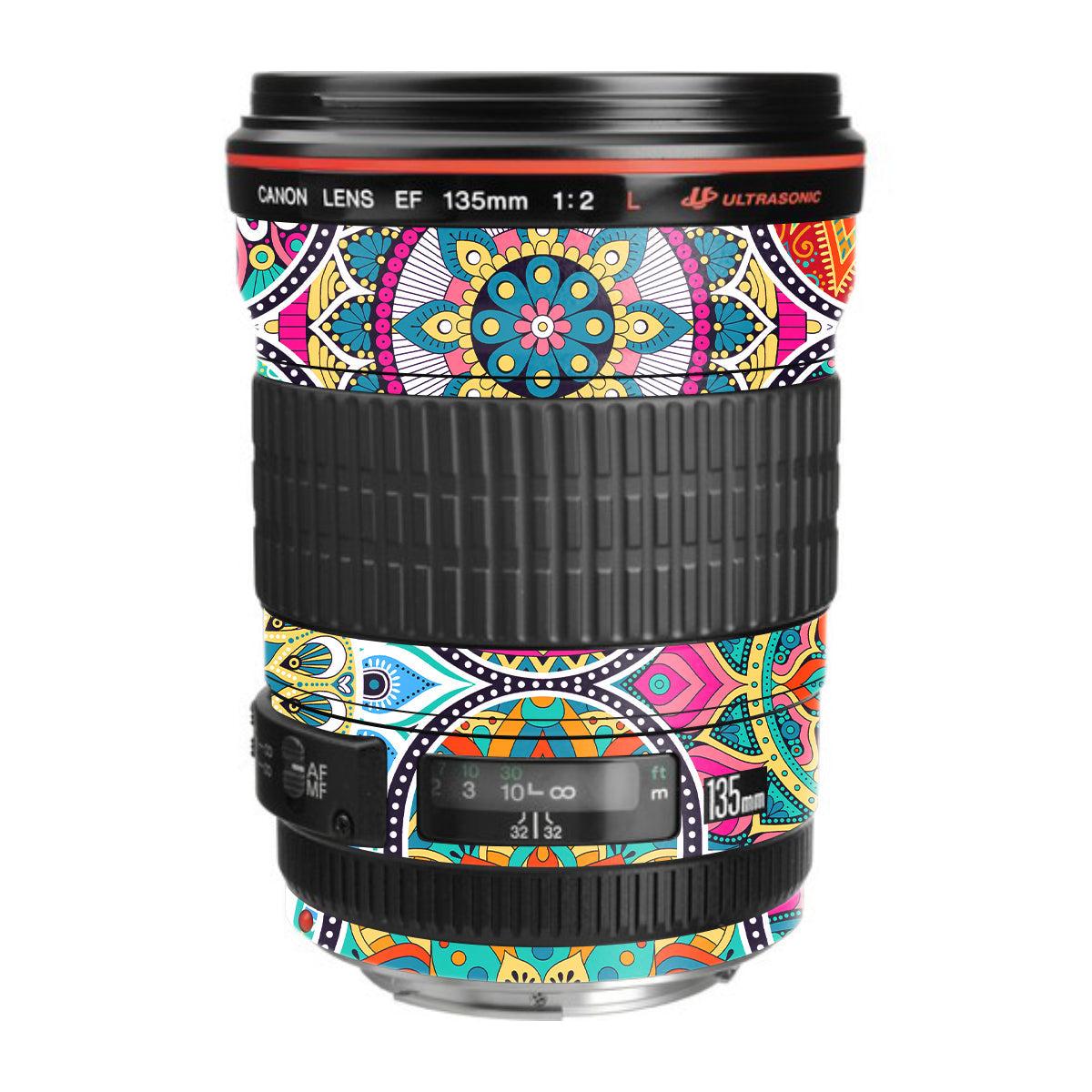 Boho Mandala Tile Pattern Canon EF 135mm F/2L USM Camera Lens Skin