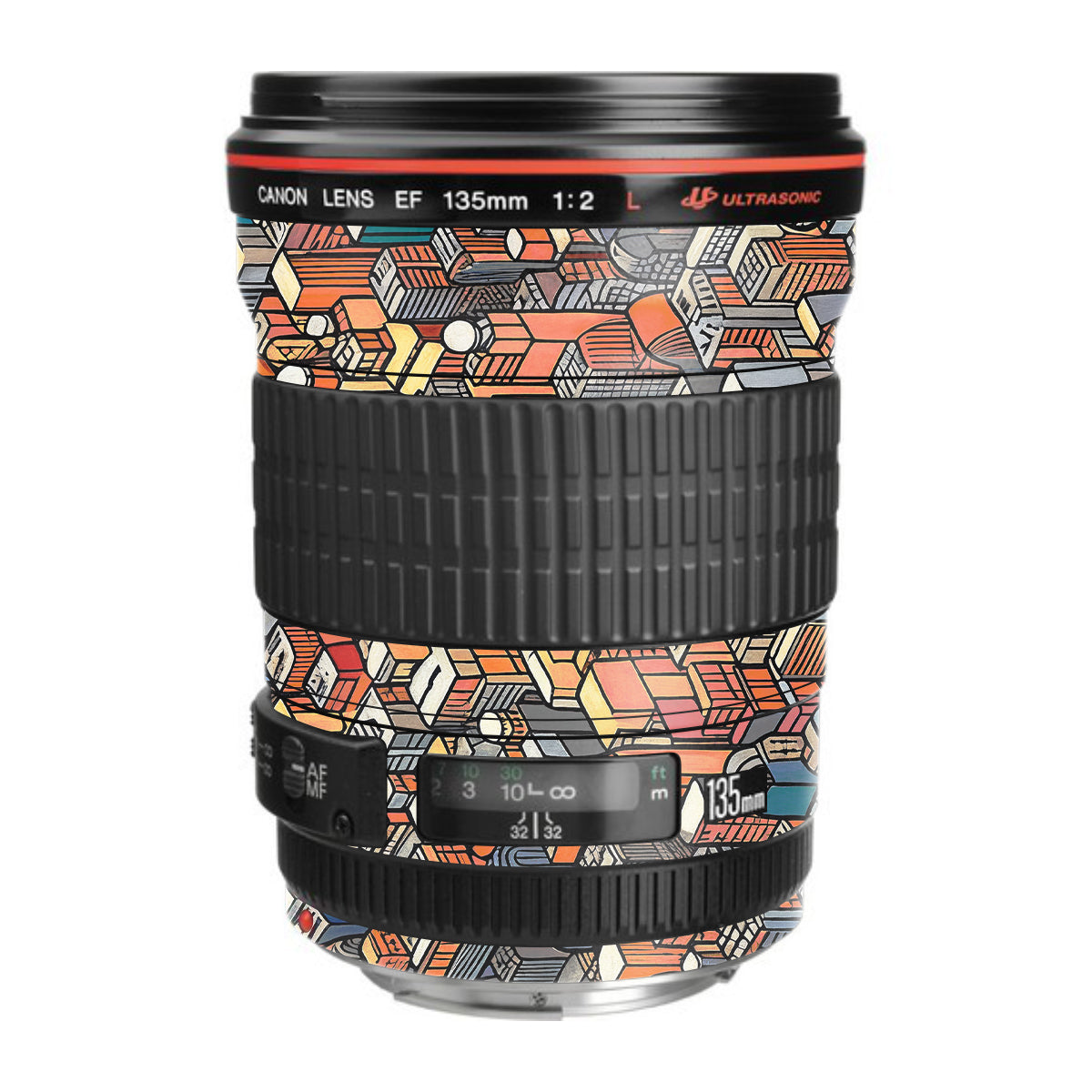 Isometric Cityscape Canon EF 135mm F/2L USM Camera Lens Skin