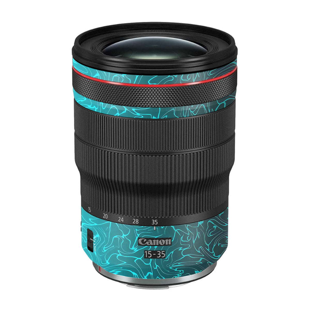 Cyan Blue to Black Gradient Canon RF 15-35mm F/2.8L USM Camera Lens Skin