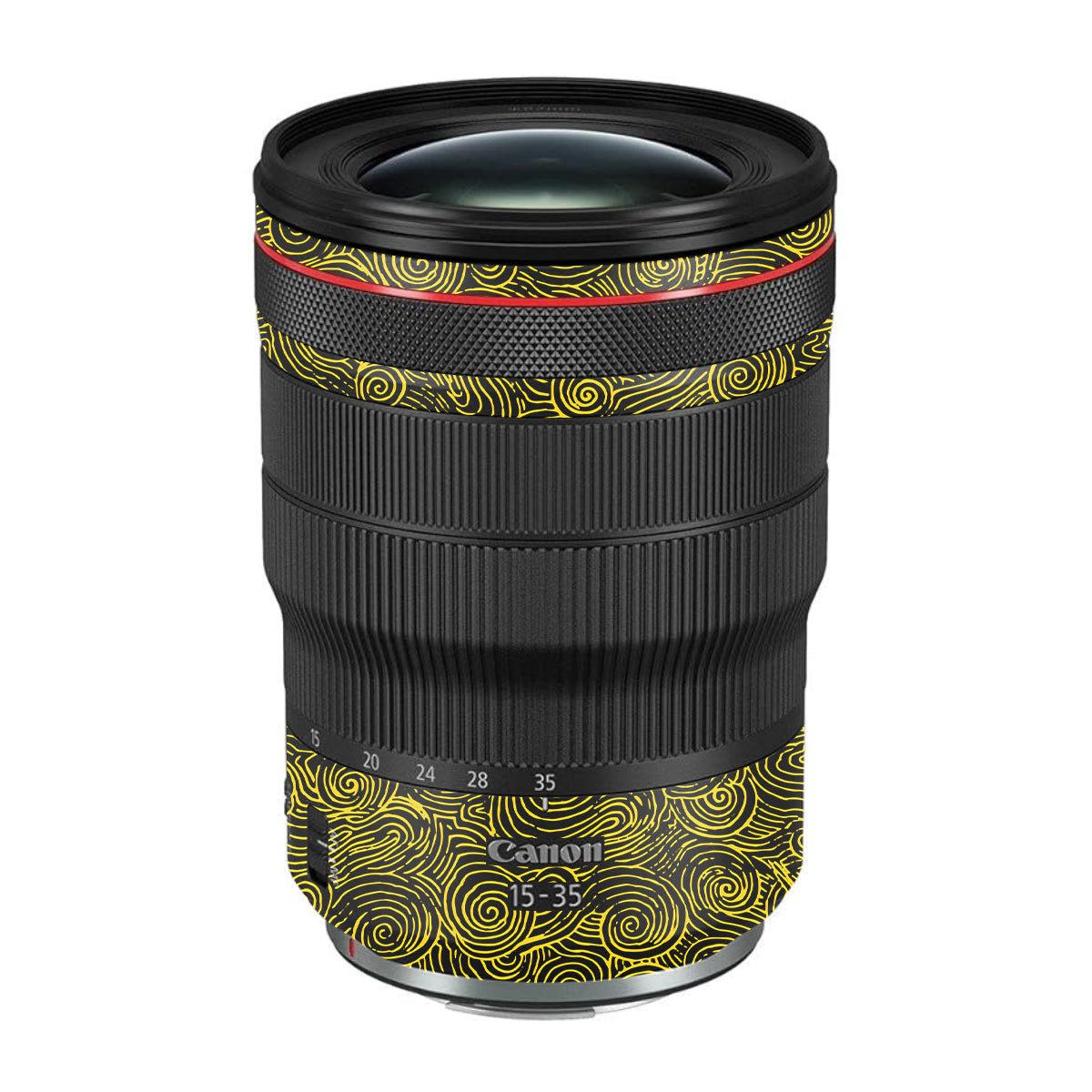 Yellow Spirals Canon RF 15-35mm F/2.8L USM Camera Lens Skin