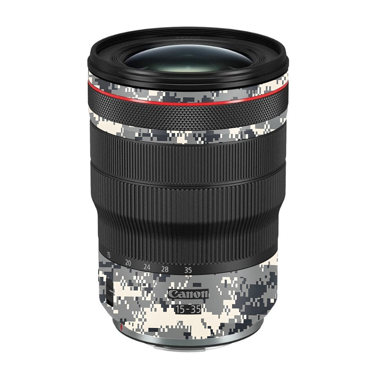 Grey Black Pixel Canon RF 15-35mm F/2.8L USM Camera Lens Skin