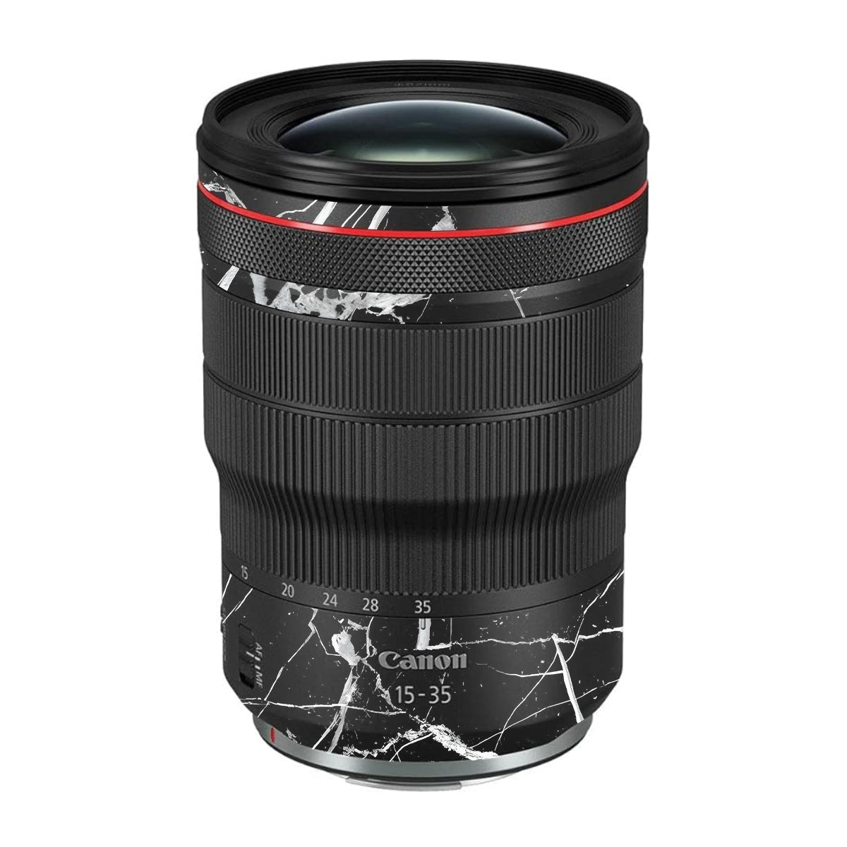 White Veins on Black Canon RF 15-35mm F/2.8L USM Camera Lens Skin