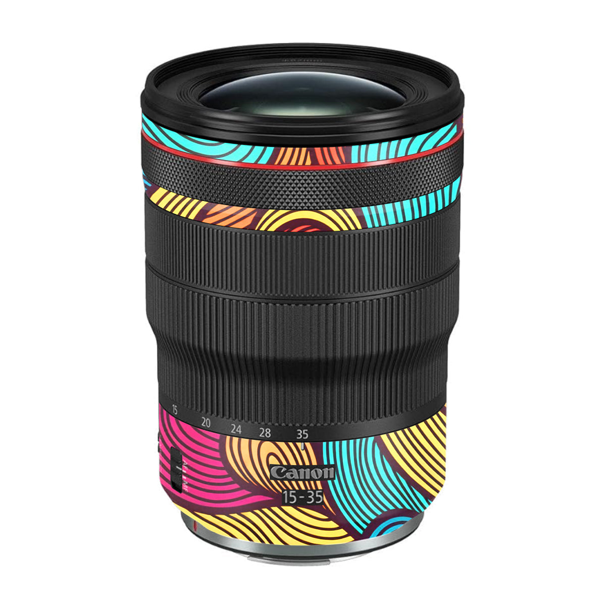 Retro Colorful Doodle Art Pattern Canon RF 15-35mm F/2.8L USM Camera Lens Skin
