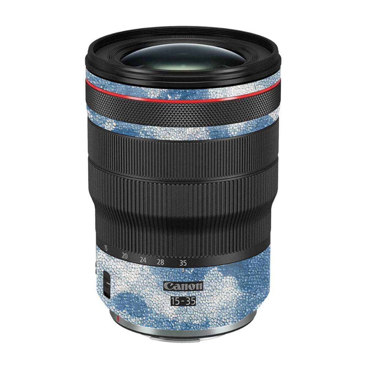 Blue Watercolor Fabric Canon RF 15-35mm F/2.8L USM Camera Lens Skin