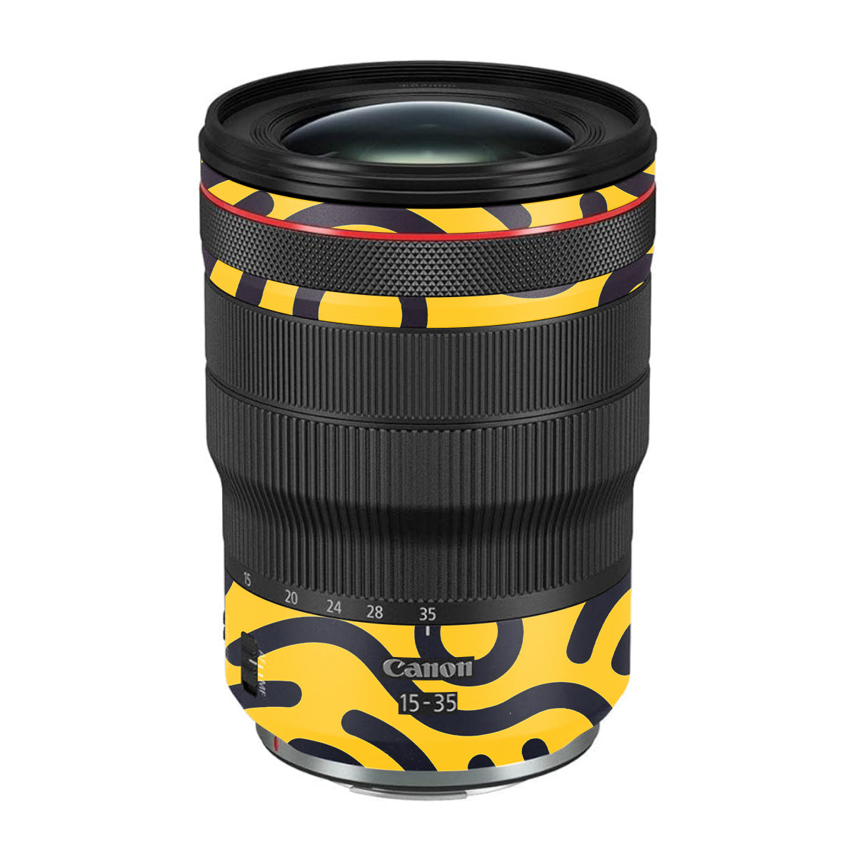 Minimal Yellow Wave Canon RF 15-35mm F/2.8L USM Camera Lens Skin