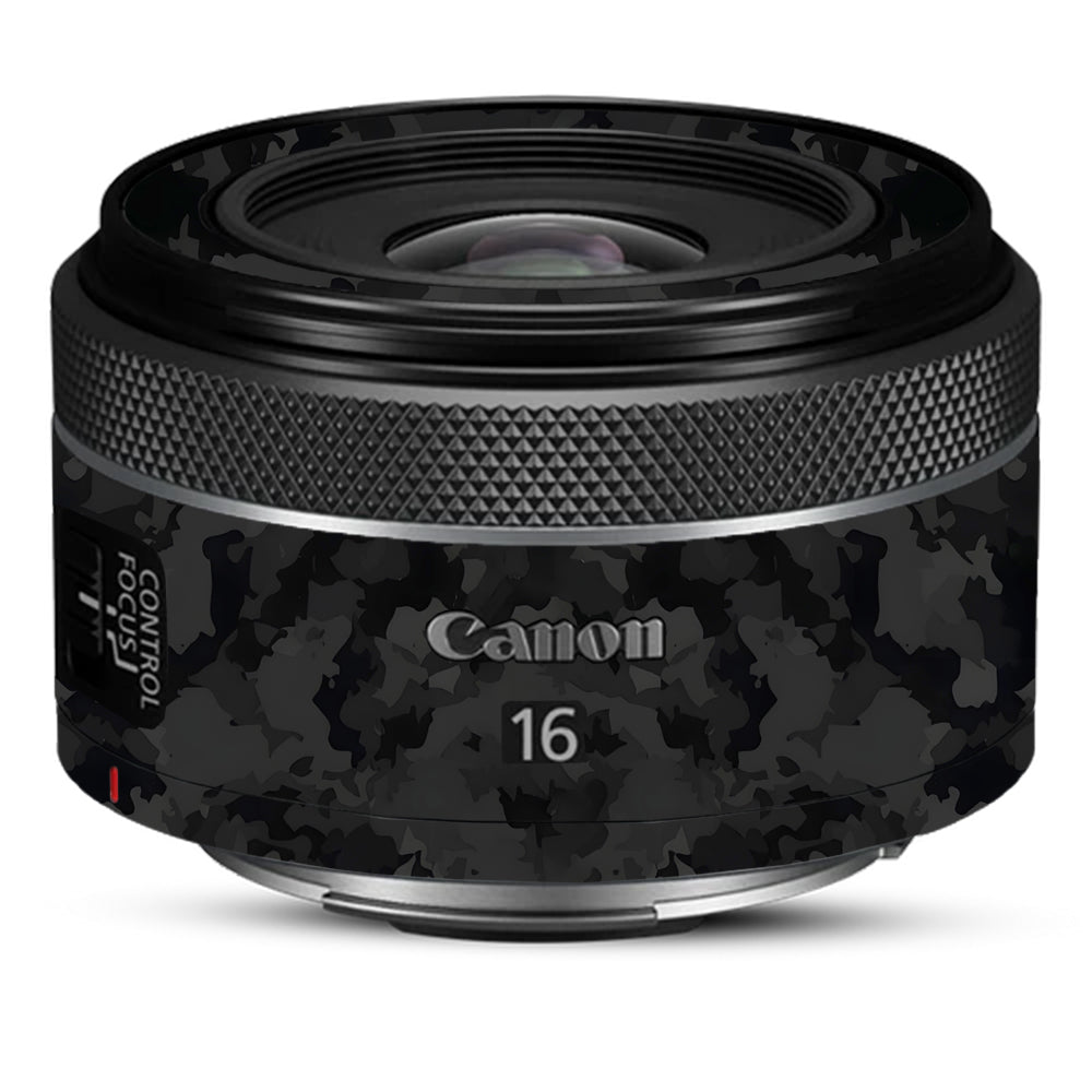 Black Camouflage Canon RF 16mm f/2.8 STM Camera Lens Skin