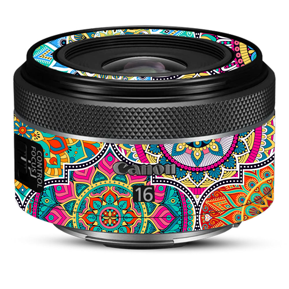 Boho Mandala Tile Pattern Canon RF 16mm f/2.8 STM Camera Lens Skin