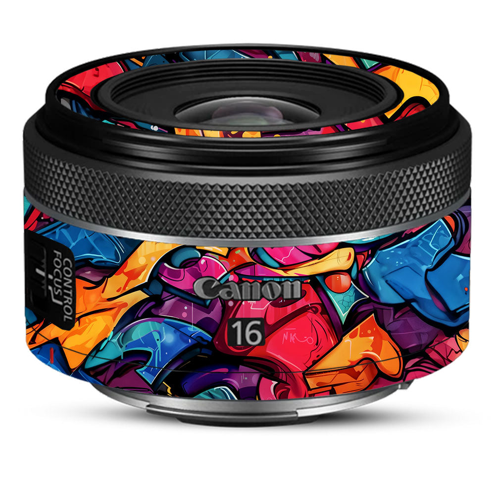Urban Graffiti Explosion Canon RF 16mm f/2.8 STM Camera Lens Skin