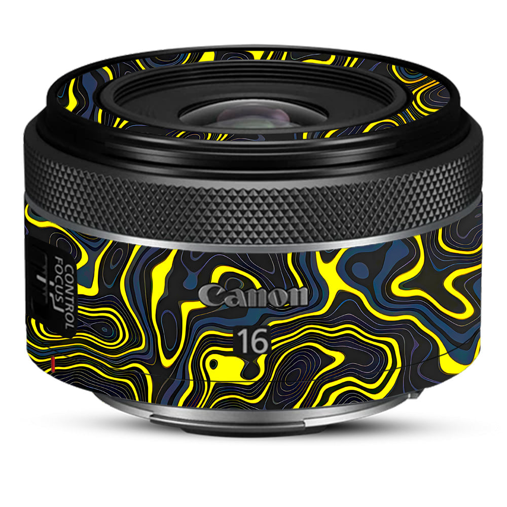 Neon Lava Contours Canon RF 16mm f/2.8 STM Camera Lens Skin