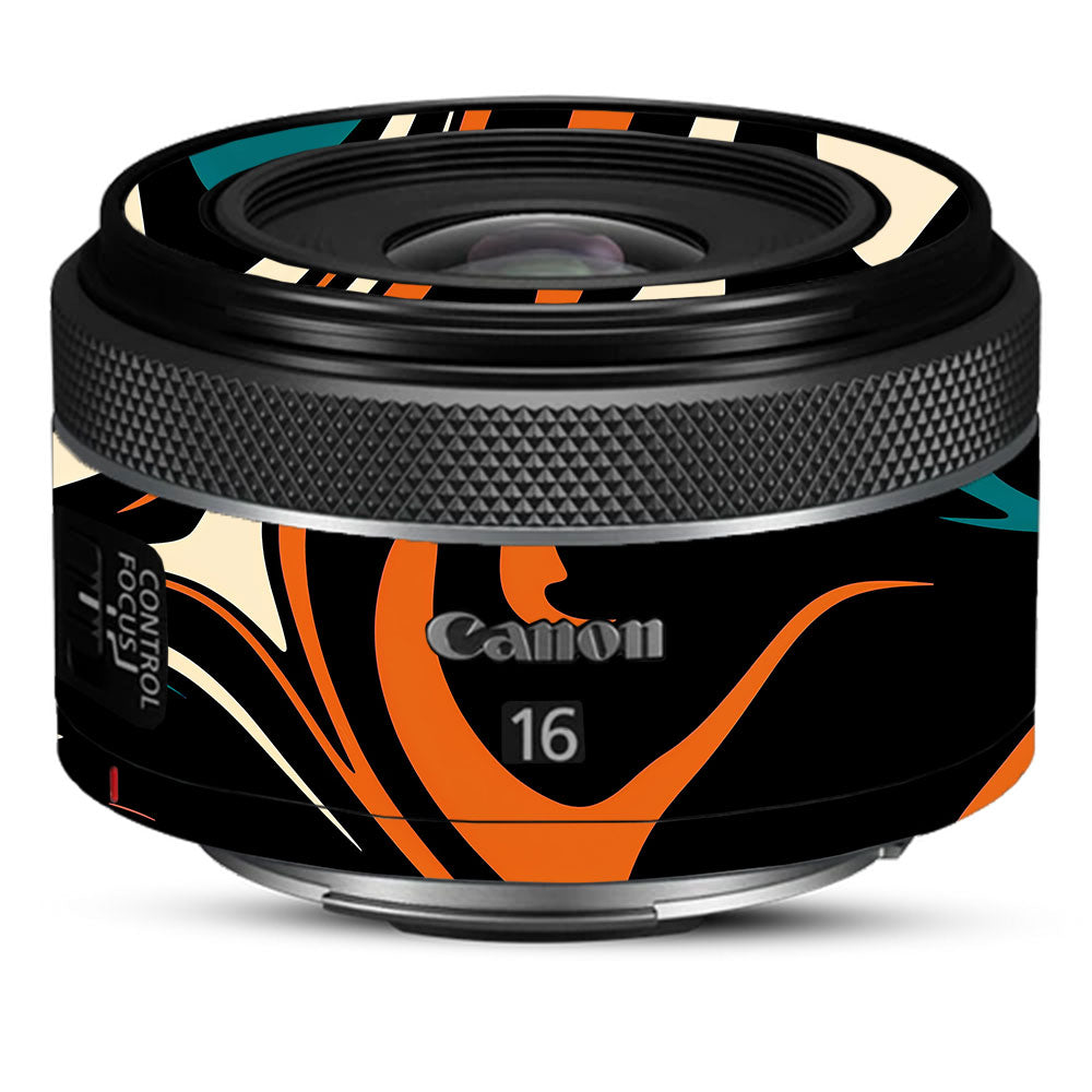 Mid-Century Abstract Swirl Canon RF 16mm f/2.8 STM Camera Lens Skin