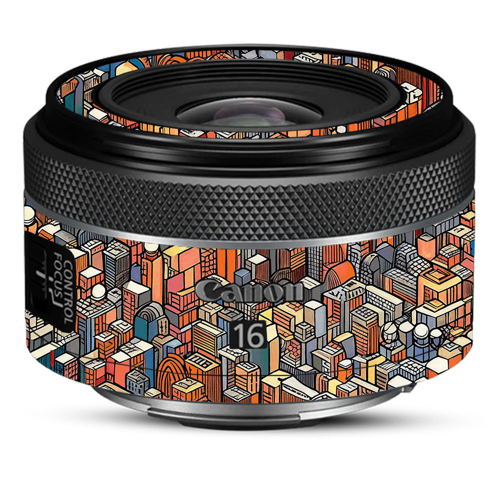 Isometric Cityscape Canon RF 16mm f/2.8 STM Camera Lens Skin