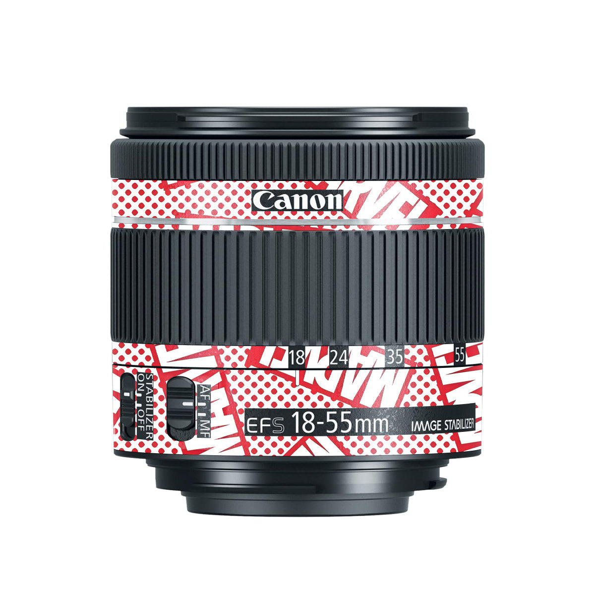 Marvel Comics Canon EF-S 18-55mm F/4-5.6 IS STM Camera Lens Skin