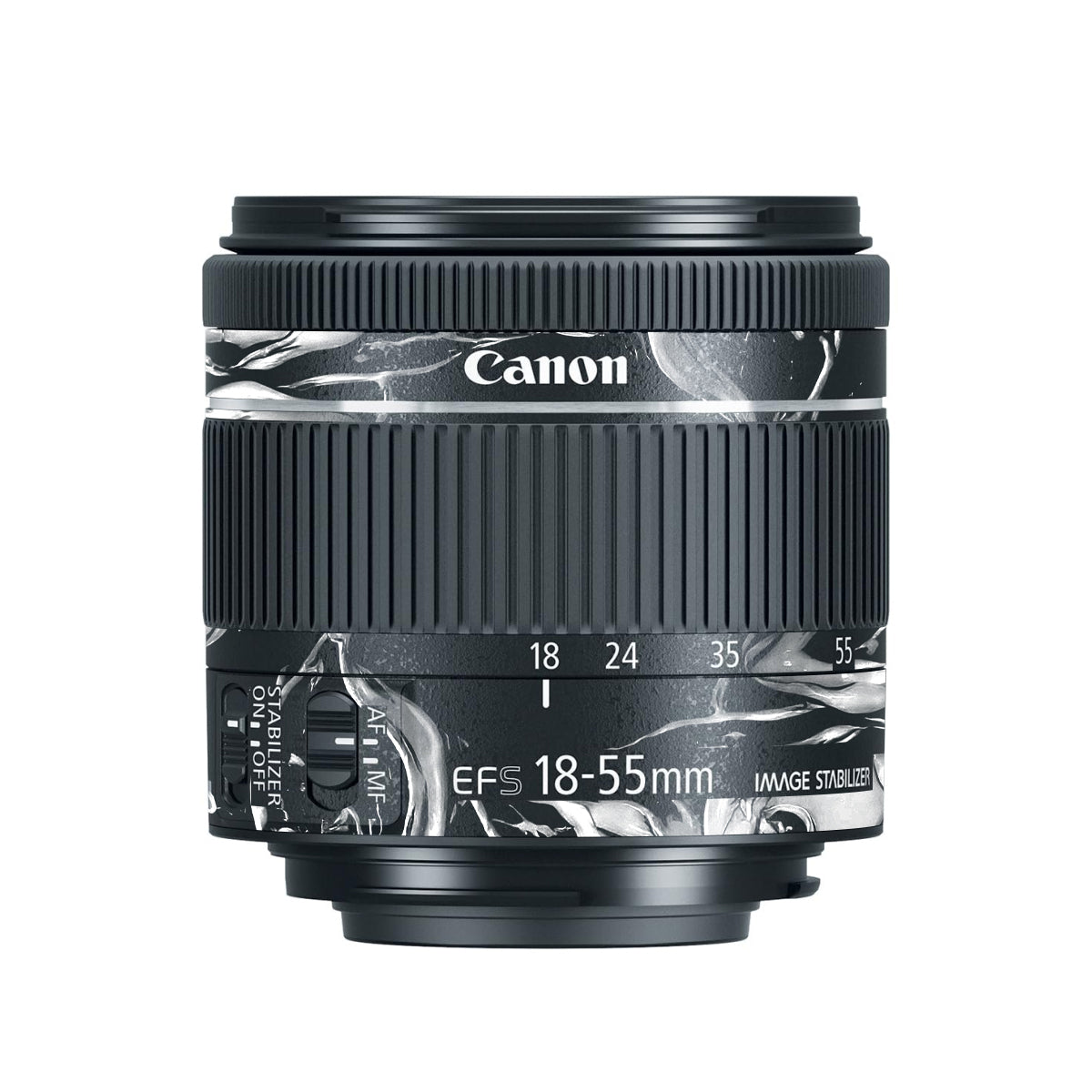 Venom Black Canon EF-S 18-55mm F/4-5.6 IS STM Camera Lens Skin