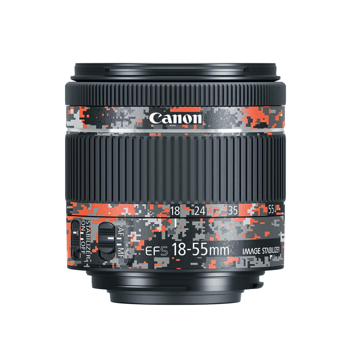 Inferno Pixel Canon EF-S 18-55mm F/4-5.6 IS STM Camera Lens Skin