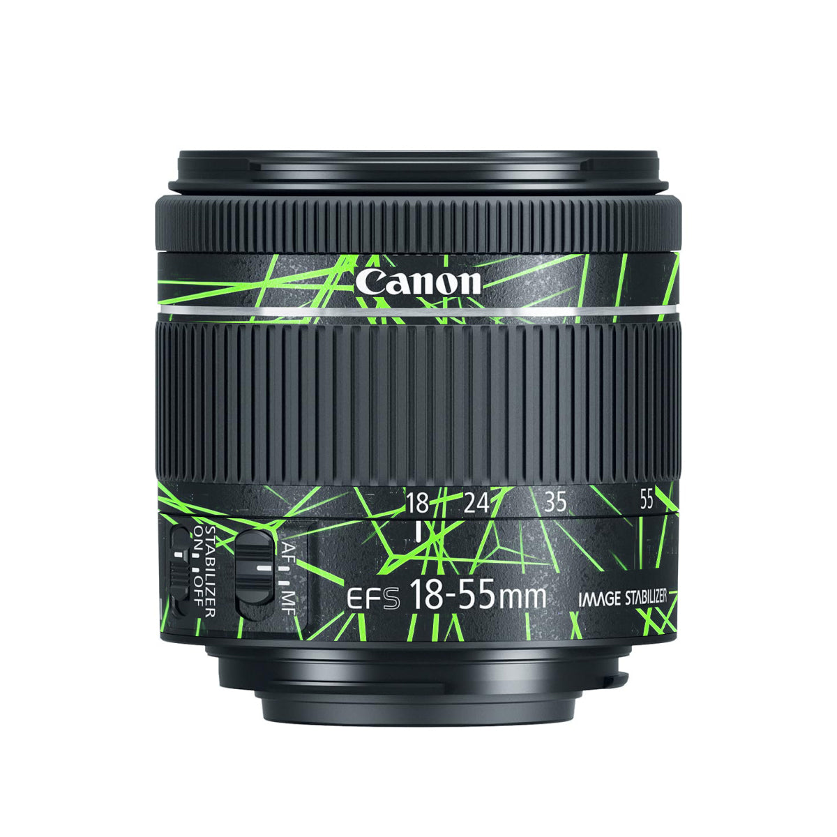 Neon Grid Canon EF-S 18-55mm F/4-5.6 IS STM Camera Lens Skin