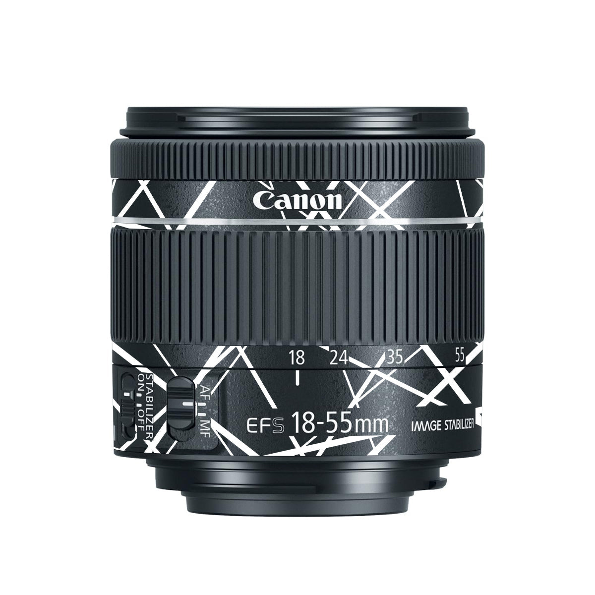 Mono Grid Canon EF-S 18-55mm F/4-5.6 IS STM Camera Lens Skin