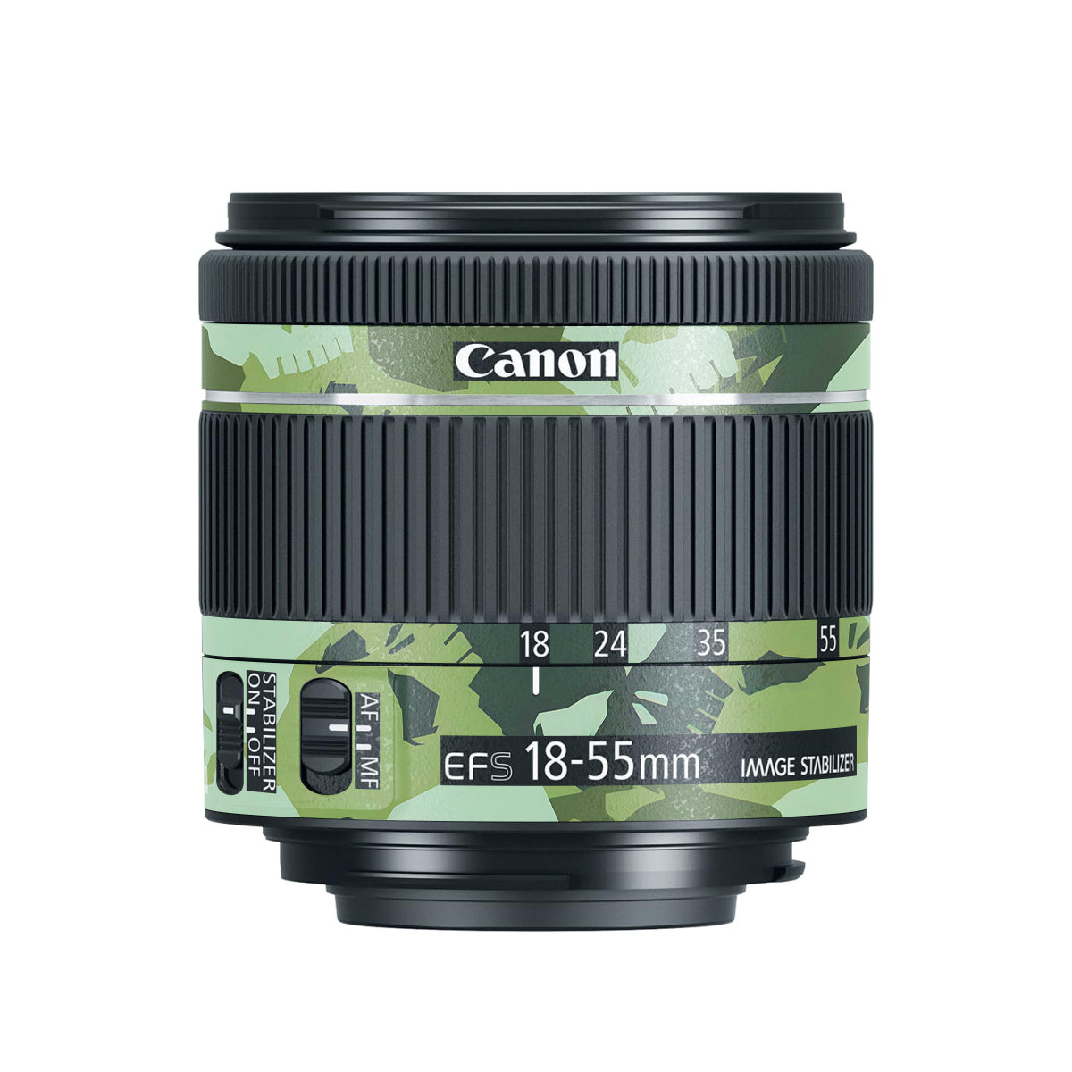 Tropic Camo Canon EF-S 18-55mm F/4-5.6 IS STM Camera Lens Skin