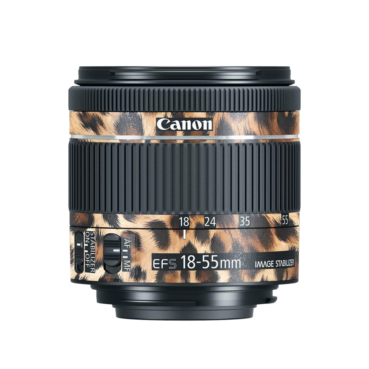 Classic Leopard Spots Canon EF-S 18-55mm F/4-5.6 IS STM Camera Lens Skin