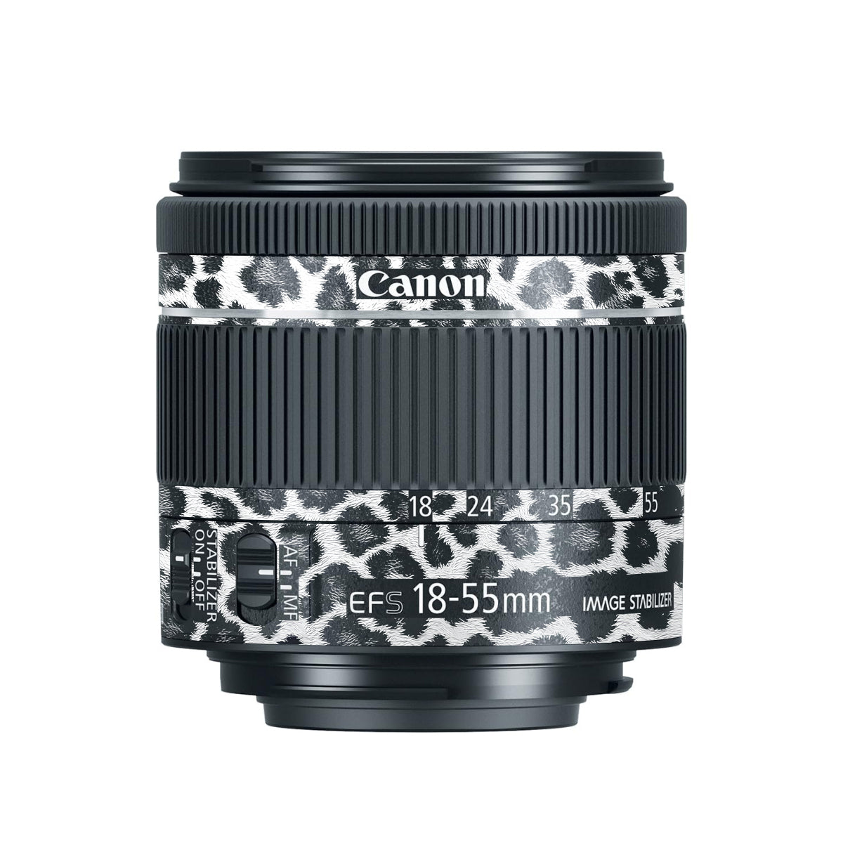 Snow Leopard Spots Canon EF-S 18-55mm F/4-5.6 IS STM Camera Lens Skin