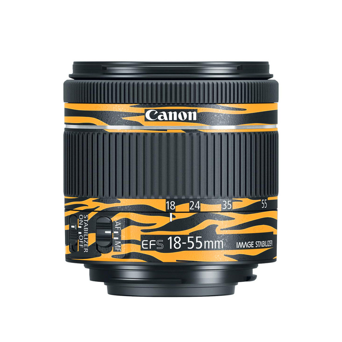Savanna Tiger Stripes Canon EF-S 18-55mm F/4-5.6 IS STM Camera Lens Skin