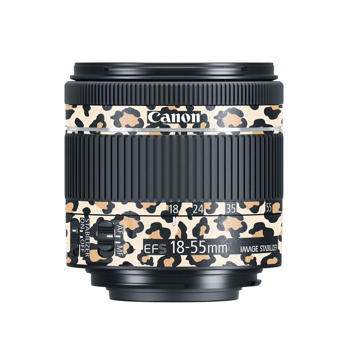 Sandy Leopard Spots Canon EF-S 18-55mm F/4-5.6 IS STM Camera Lens Skin
