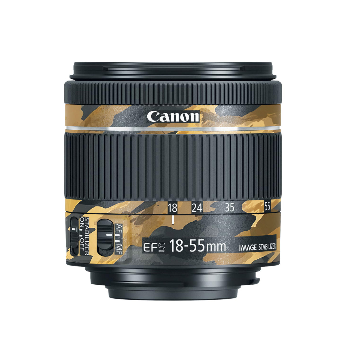 Camo Tiger Blend Canon EF-S 18-55mm F/4-5.6 IS STM Camera Lens Skin
