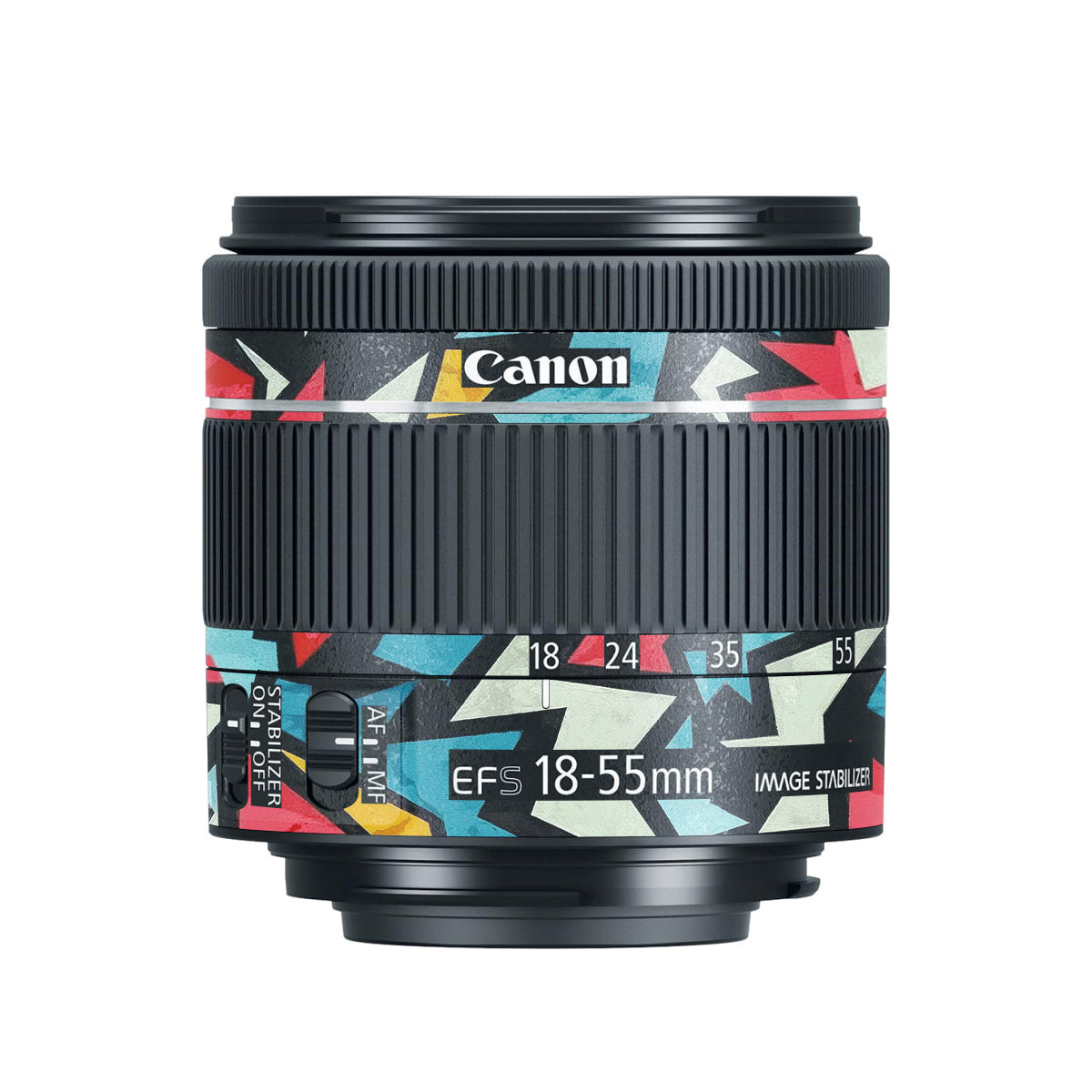 Pop Art Lightning Canon EF-S 18-55mm F/4-5.6 IS STM Camera Lens Skin