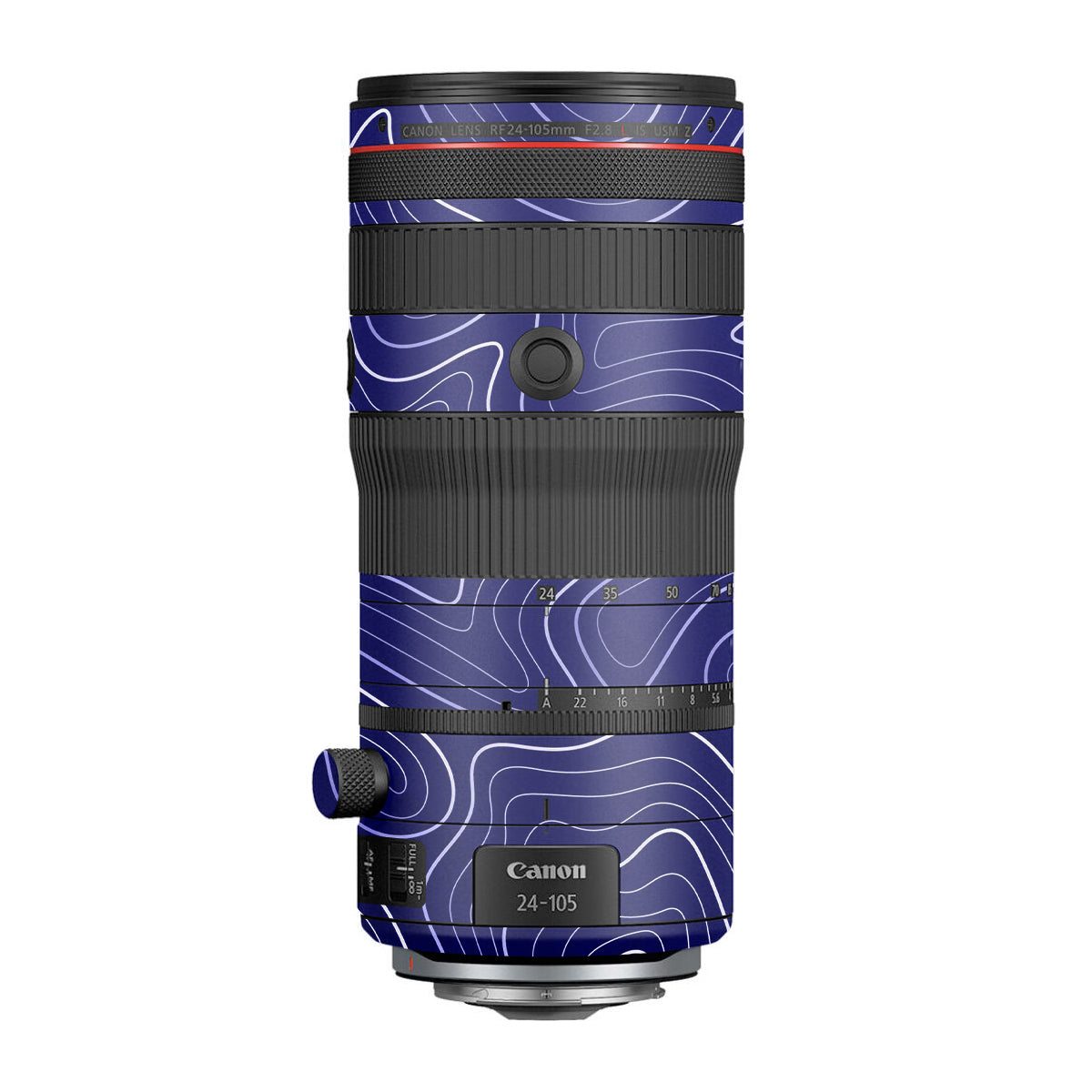 Deep Blue Contour Canon RF 24-105mm F/2.8 L IS USM Z Camera Lens Skin