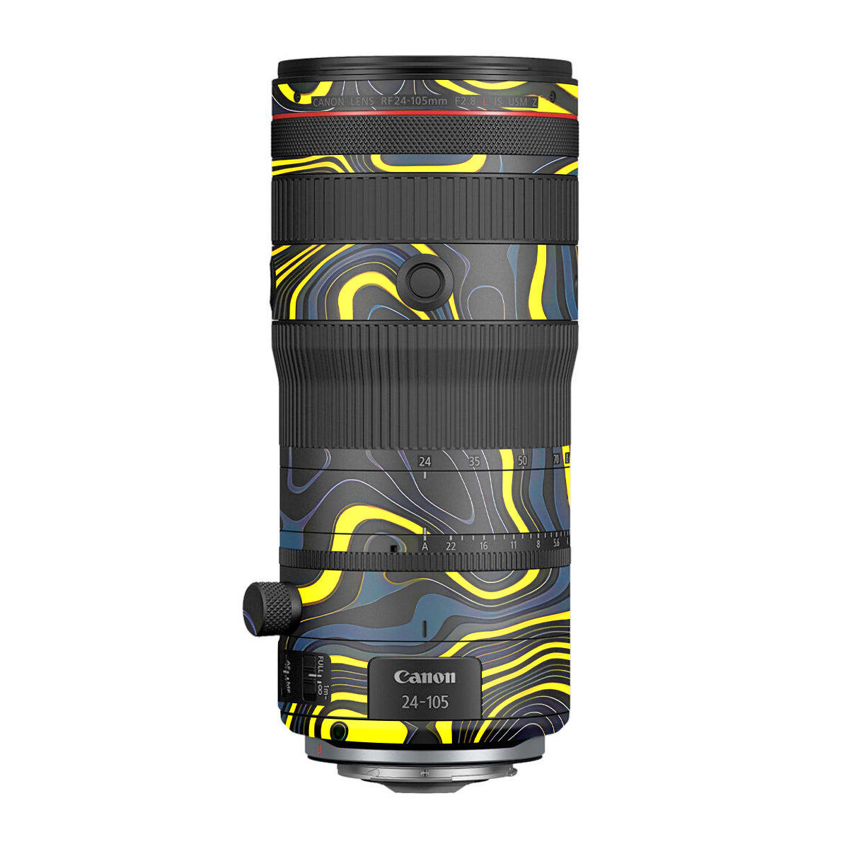Neon Lava Contours Canon RF 24-105mm F/2.8 L IS USM Z Camera Lens Skin