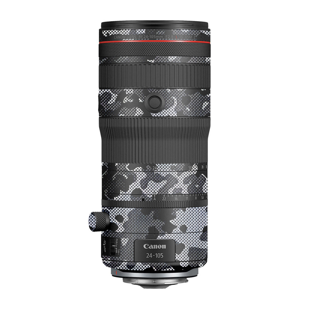 Stealth Grey Camo Canon RF 24-105mm F/2.8 L IS USM Z Camera Lens Skin