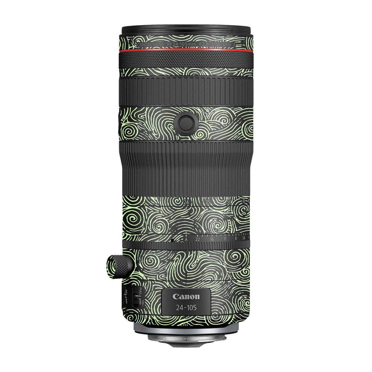 Green Spirals Canon RF 24-105mm F/2.8 L IS USM Z Camera Lens Skin