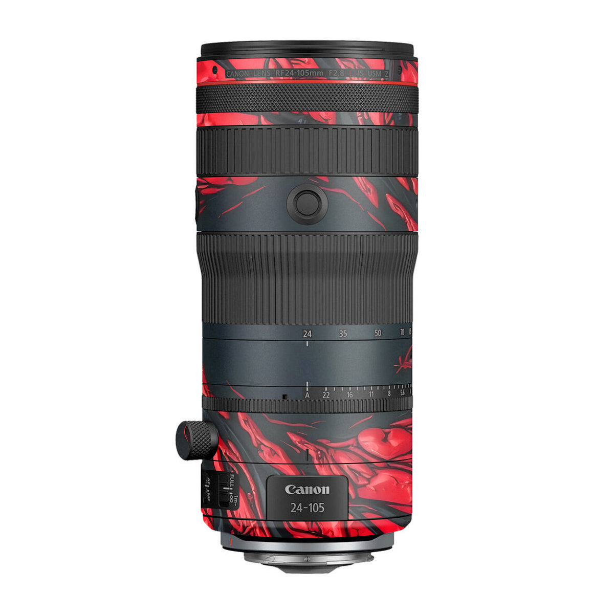 Venom Red Canon RF 24-105mm F/2.8 L IS USM Z Camera Lens Skin
