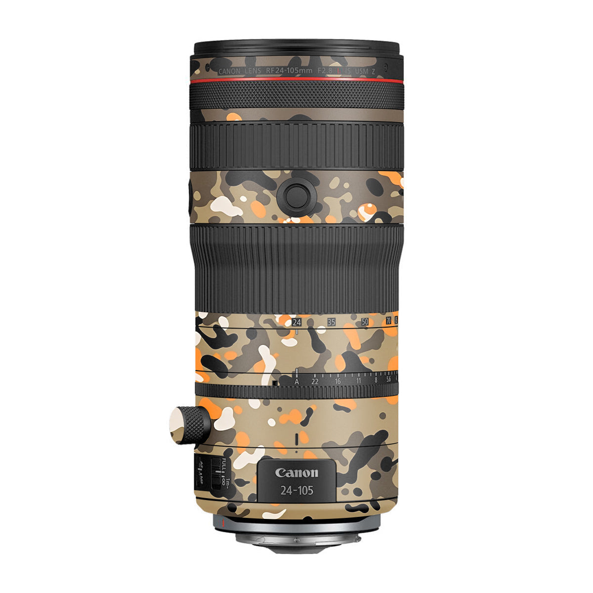 Orange Brown Spot Canon RF 24-105mm F/2.8 L IS USM Z Camera Lens Skin