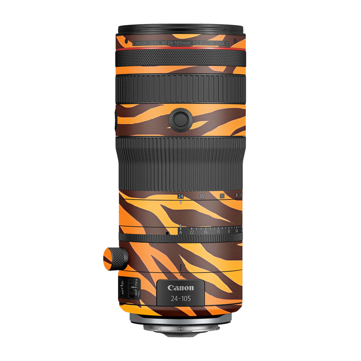 Wild Tiger Stripes Canon RF 24-105mm F/2.8 L IS USM Z Camera Lens Skin