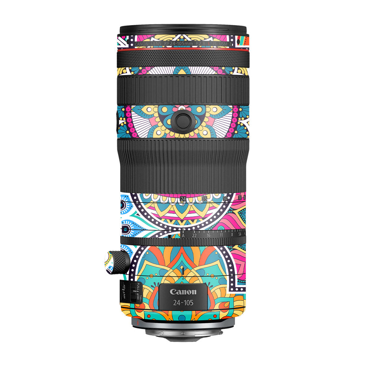 Boho Mandala Tile Pattern Canon RF 24-105mm F/2.8 L IS USM Z Camera Lens Skin